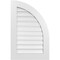 Ekena Millwork Quarter Round Top Right Surface Mount PVC Gable Vent w/ 3-1/2"W x 1"P Standard Frame, 22"W x 34"H GVPQR22X3401SF - alternate 1
